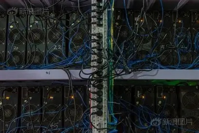 A view inside a Bitcoin mining farm showing rows of miners