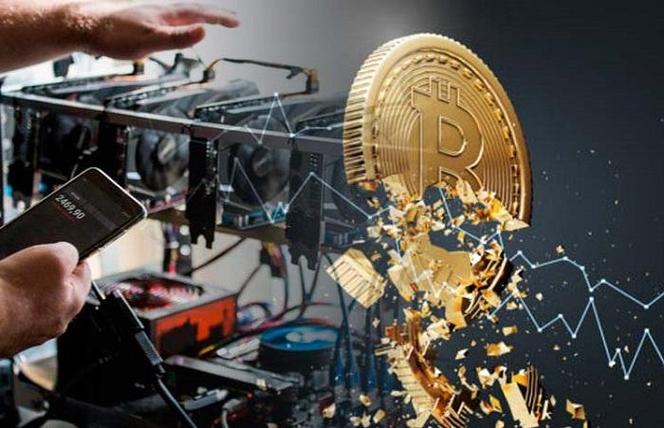 An advanced mining rig setup, highlighting the hardware essential for efficient cryptocurrency mining