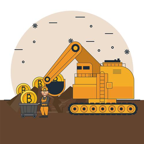 A close-up of a Bitcoin mining rig in action, highlighting the high-stakes energy demands